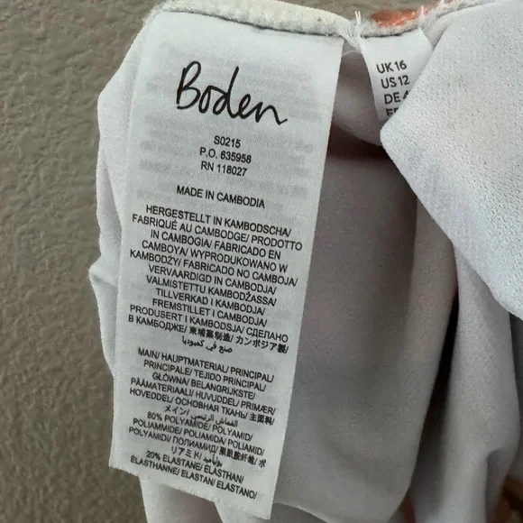 Boden Cross Strap One Piece Swimsuit 12 Retro 70s Floral Print Pool Beach S0215 - Picture 12 of 12